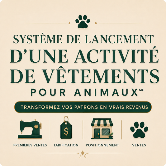SYSTÈME DE LANCEMENT D'UNE ACTIVITÉ DE VÊTEMENTS POUR ANIMAUX™