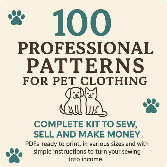 MEGA PACK 100+ PROFESSIONAL PET CLOTHING PATTERNS™ + 7 FREE BONUSES